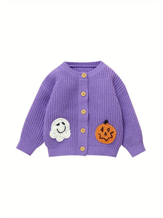 Embroidered Halloween Cardigan