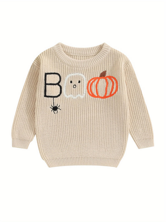 Embroidered Boo Sweater