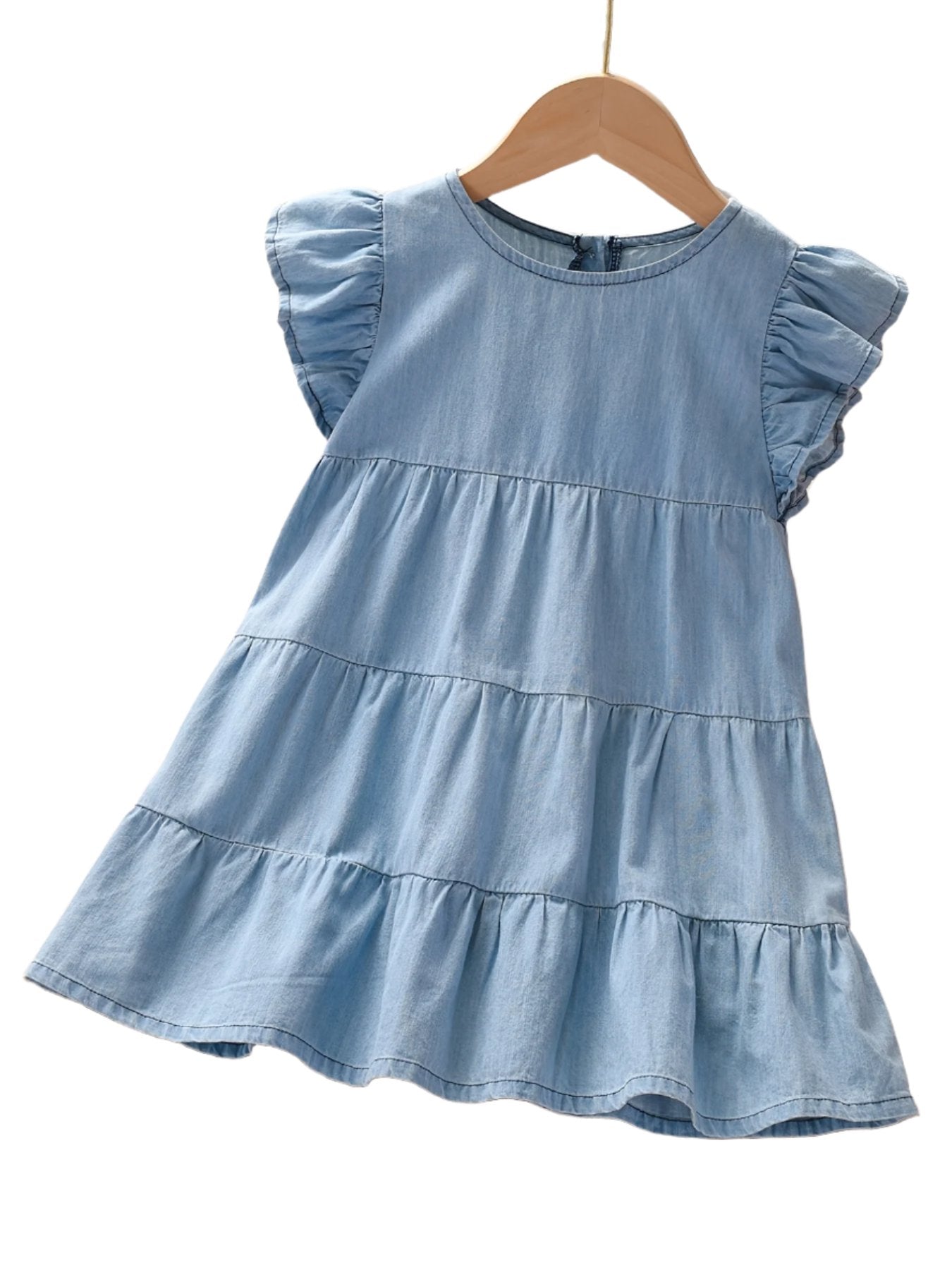 Ruffle Denim Dress