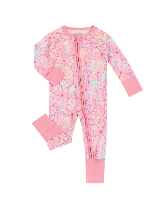 Watercolor Flower Bamboo Jammies