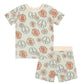 Flower Power Bamboo Jammies (two piece shorts)