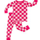 Pink Checkered Bamboo Jammies