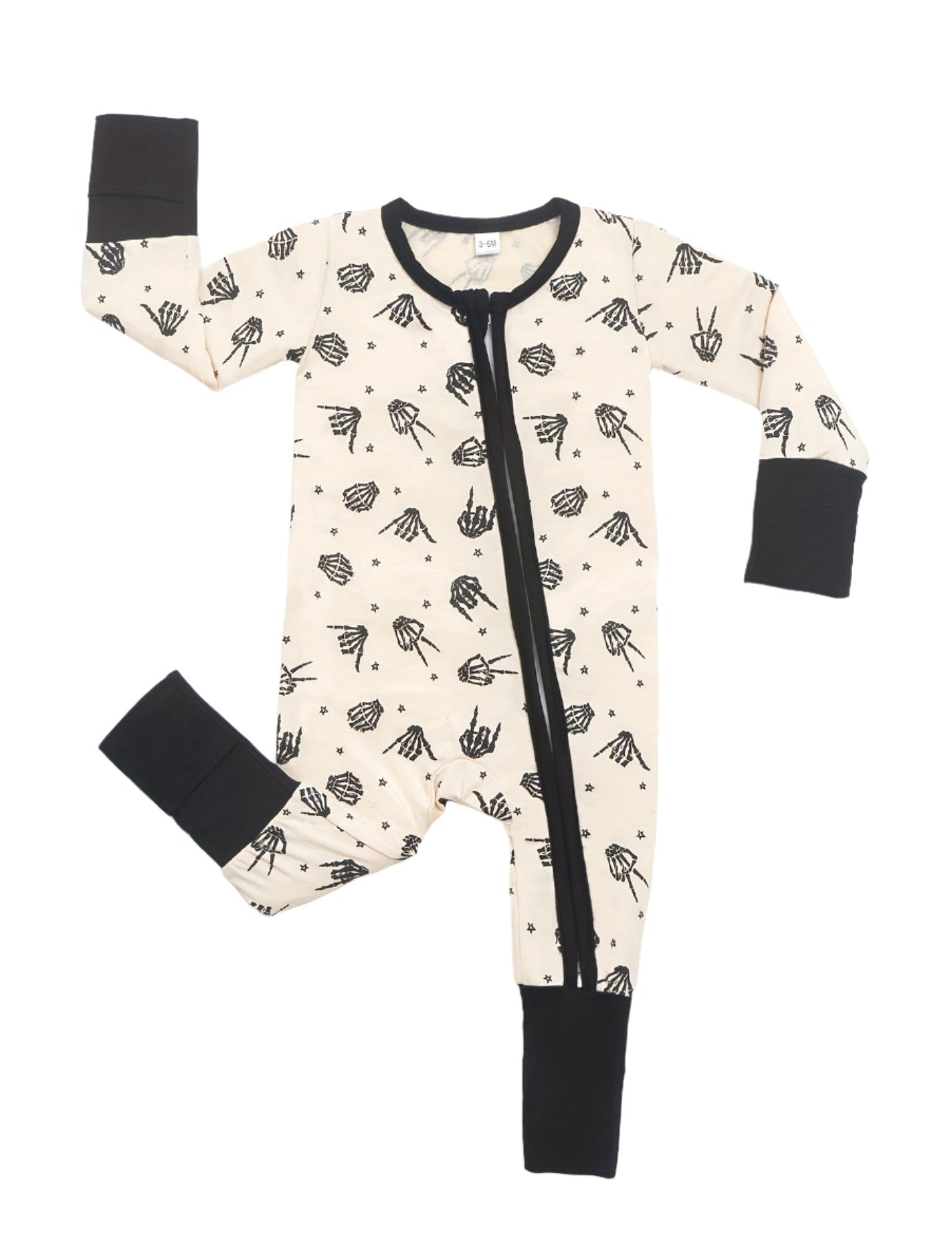 White Skeleton Hand Bamboo Jammies